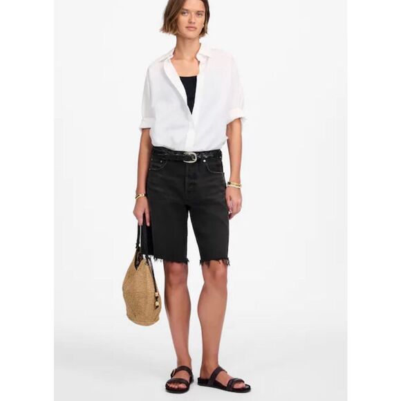 Madewell Pants - Madewell The Essex Long Baggy Shorts Women’s Size 31